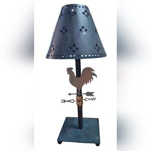 Rooster Weather Vane Farmhouse Tea Light Lamp